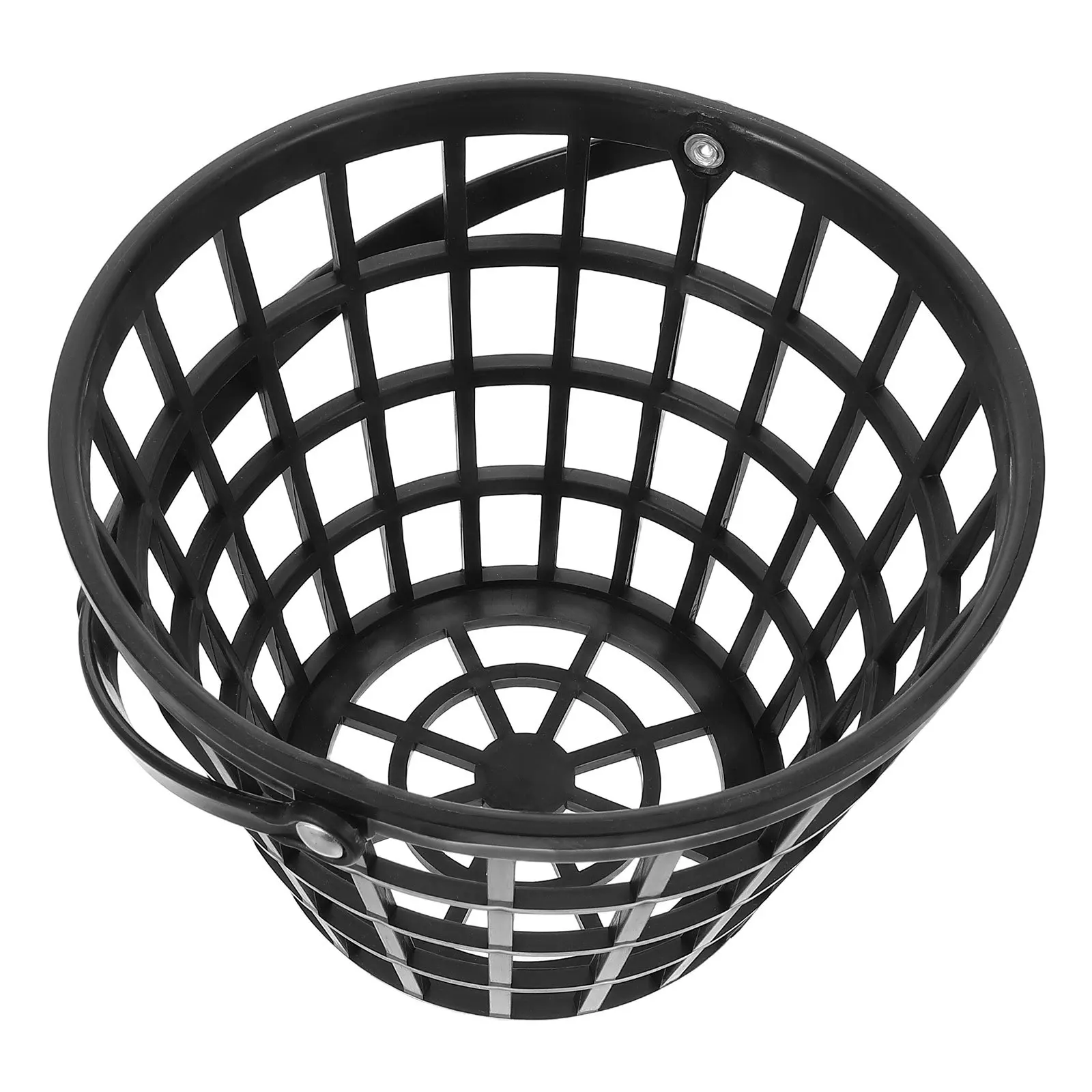 

Корзина для мячей для гольфа, сверхпрочное черное пластиковое ведро с эргономичной ручкой для удобной транспортировки, аксессуары для тренировок по гольфу