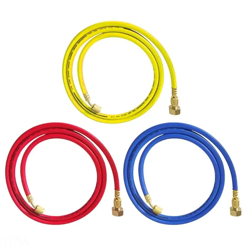 

G7NA 3 Color Refrigerants Charging Hose With Quick Connection Seal For Car HVAC Systems 1M HVAC Charging Hose