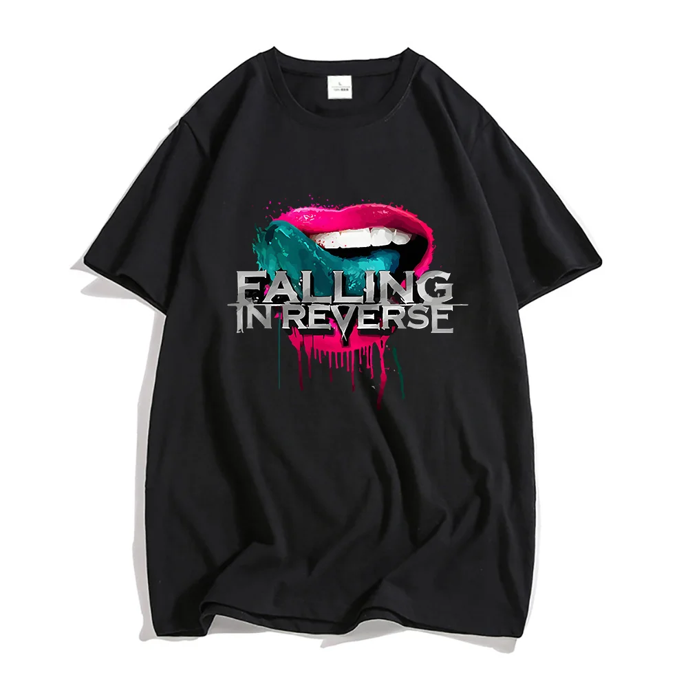 Rock Band Falling in Reverse T-shirts Summer Cotton High Quality Tee-shirt Hip Hop Streetwear Ropa Hombre Soft Casual Tshirts