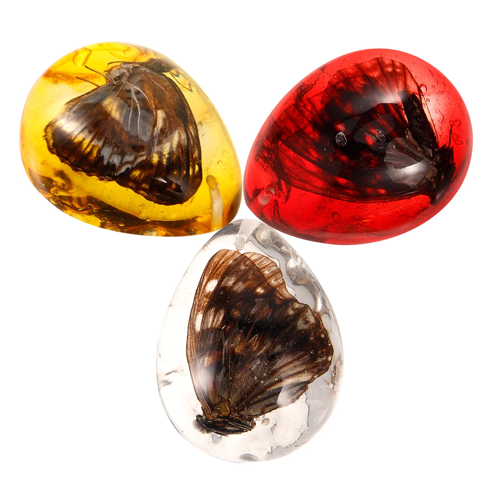 

3 Pcs Beeswax Pendant Amber Beads Accessories Necklaces for Women Pendants Jewelry Fashion