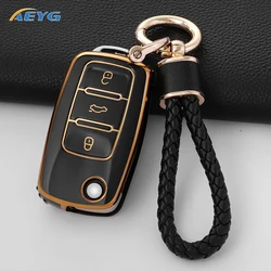 TPU Car Remote Key Case Cover For For VW Volkswagen Polo Tiguan Passat B5 B6 B7 Golf 4 5 6 MK6 Jetta Lavida For Skoda Octavia
