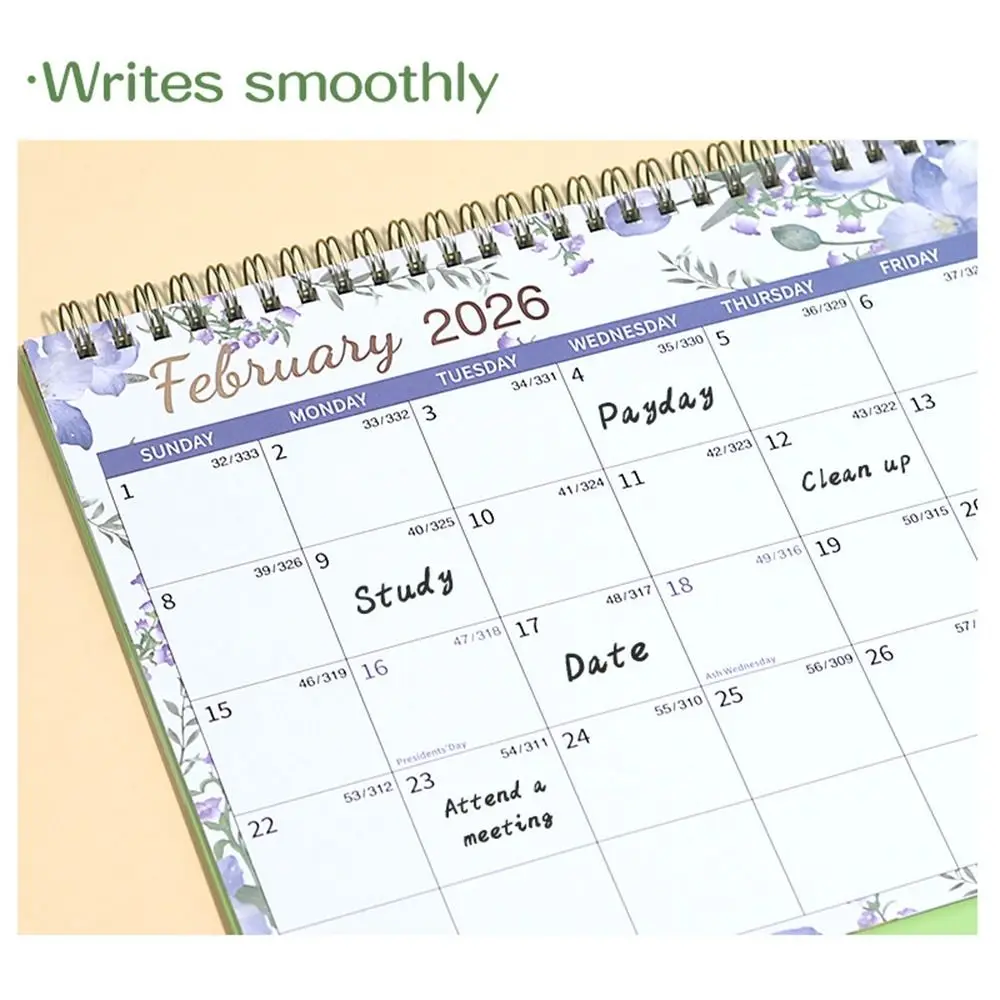 Creative 2026 Desktop Calendar Portable Daily Schedule Standing Flip Calendar Yearly Agenda Thick Paper