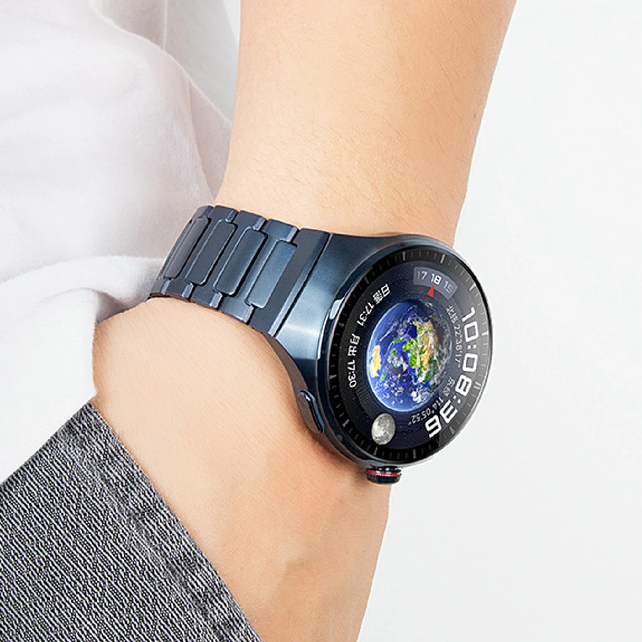 Luxury Titanium Strap for Huawei Watch 4 Pro No Gaps Quick fit Band for Huawei Watch 4 Pro Men for Business Correa Bracelet