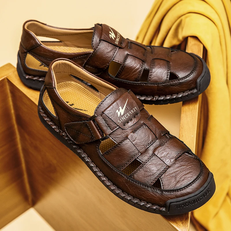 

Мужские летние сандалии Twin Star 45+ больших размеров, пляжные шлепанцы, удобные для улицы