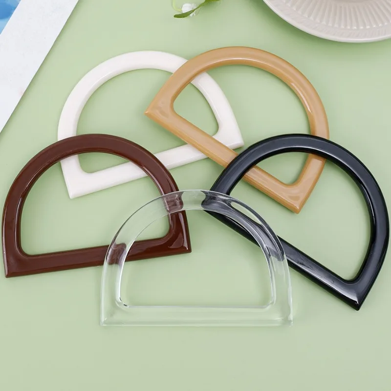 DIY Sturdy Bag Handle Luggage Semi-circular Resin Handles Handbag Multicolor Smooth Hand Shank Convenient Bag Parts Accessories