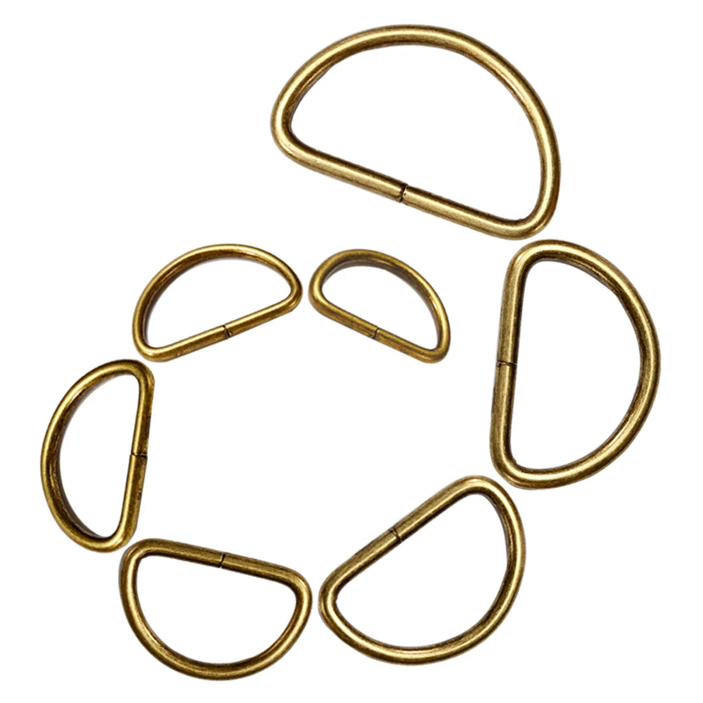 

20PCS Metal Shoulder Strap D Ring Multipurpose Bag Webbing Ring Accessories for Luggage Clothes Backpack Belt (Bronze)