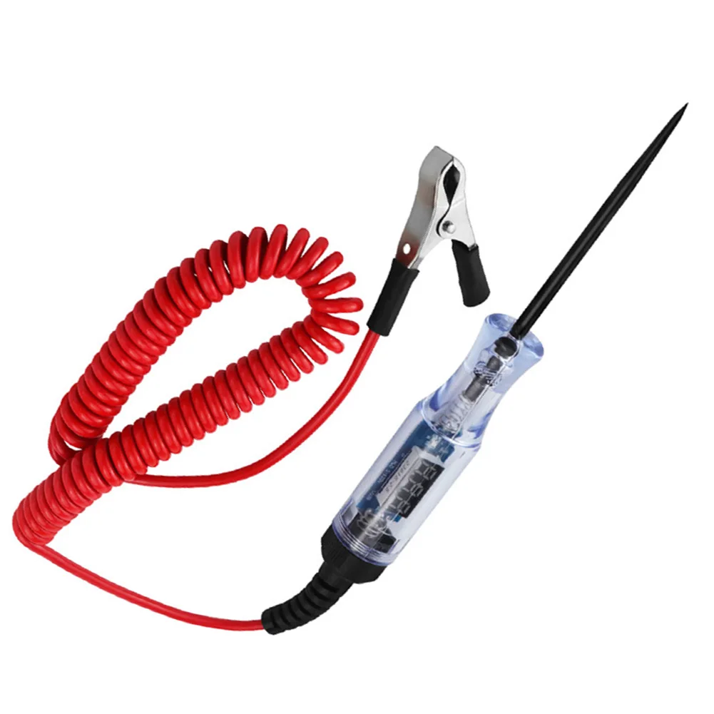 Caneta testadora de circuito de tensão com braçadeira de jacaré 5-120v, caneta de teste de sonda de diagnóstico de carro, ferramentas de reparo para verificação de circuitos, 1 peça