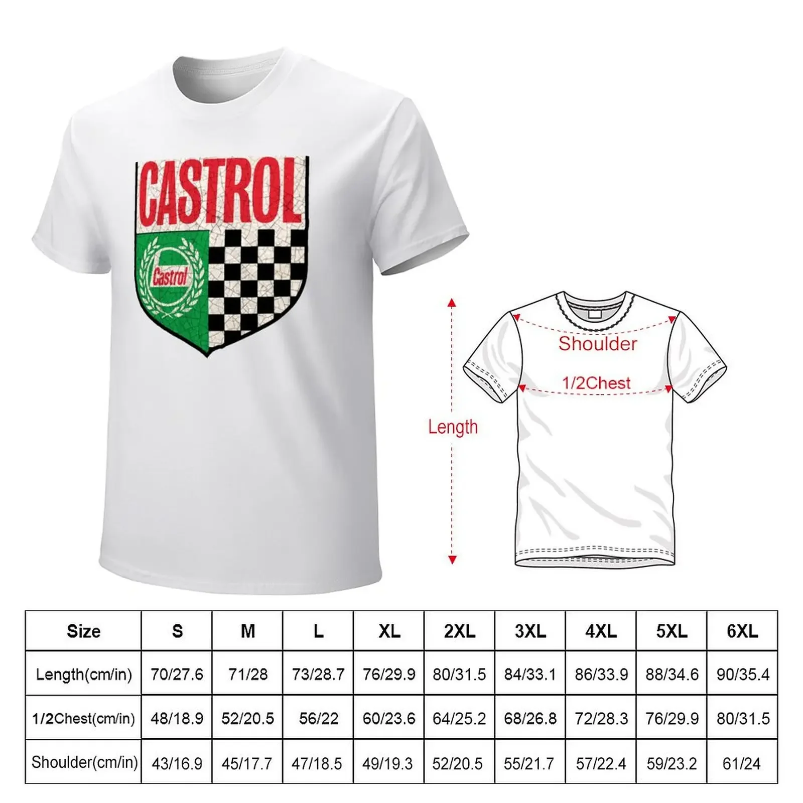 Vintage Castrol Motor Oil Racing T-Shirt new edition plain heavyweights black t-shirts for men