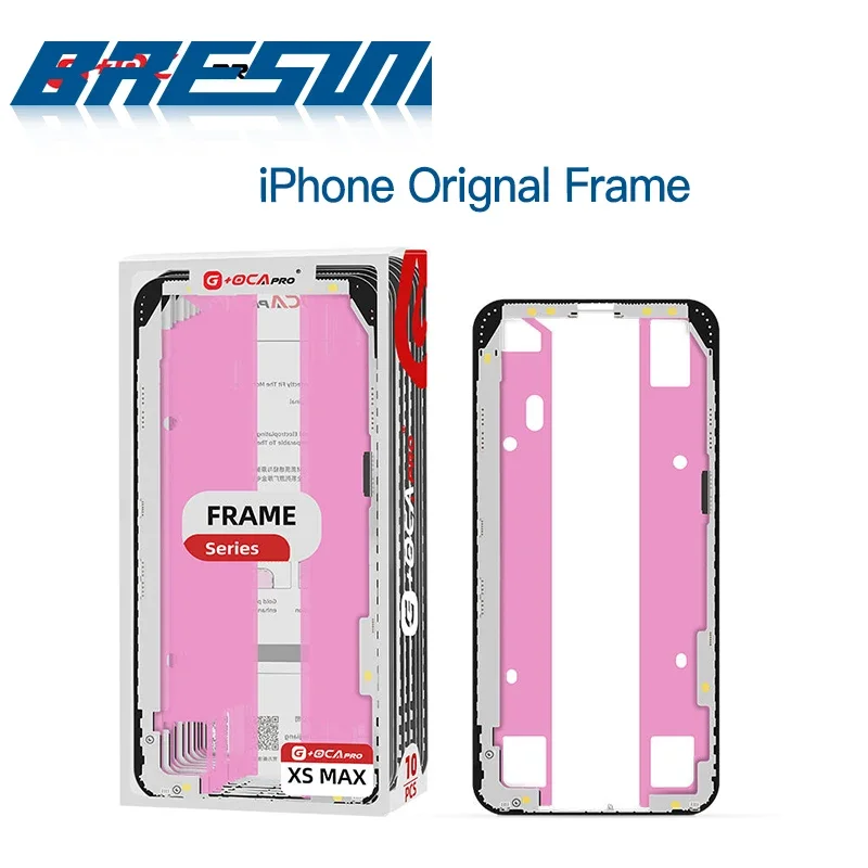 1PCS G+OCA Orignal Middle Bezel Glass Frame For X XS XSMAX 11PRO 12 12PRO 12PROMAX  14promax LCD middle frame replacement parts