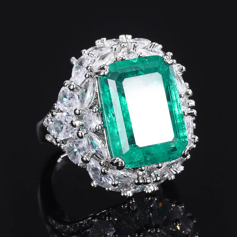 S925 silver-plated 18K gold-plated PT950 platinum-plated women's wooden green diamond-encrusted women's set main 12 * 1610 * 10