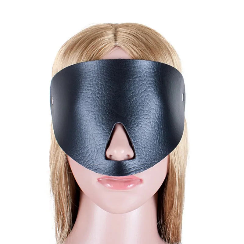 Exotic Accessories of Leather Bondage Fetish Eye Mask Sex Toys for Women Couples Bdsm Cosplay Blindfold Erotic Flirting Costumes