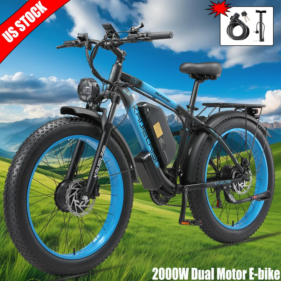2000W Dual Motor  35MPH Dirt E-Bike 26" 48V/23Ah Electric Bike for adult image 6