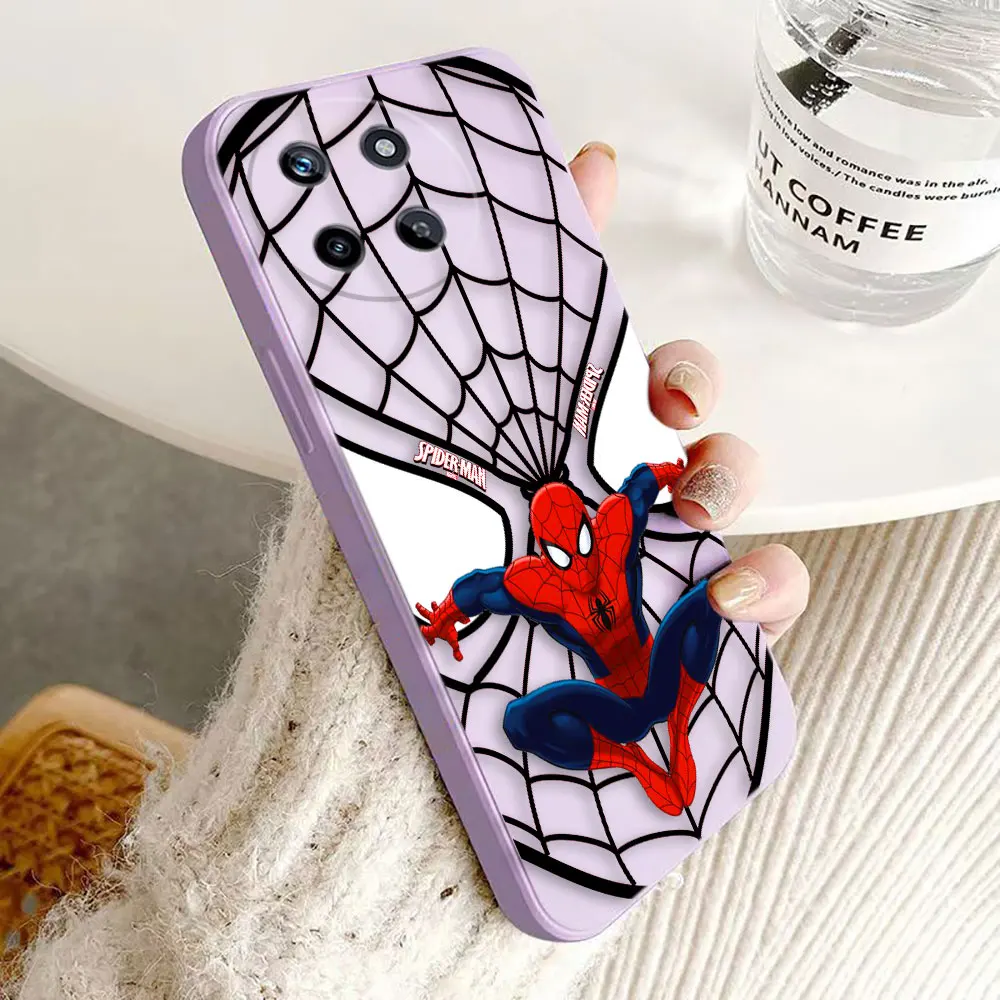 Line Marvel Iran Spider Man Cover Phone Case For OPPO Realme 11 10 9 9I 8 8I 7 7I 6 5 PLUS 4G 5G Silicone Case Funda Coque Shell