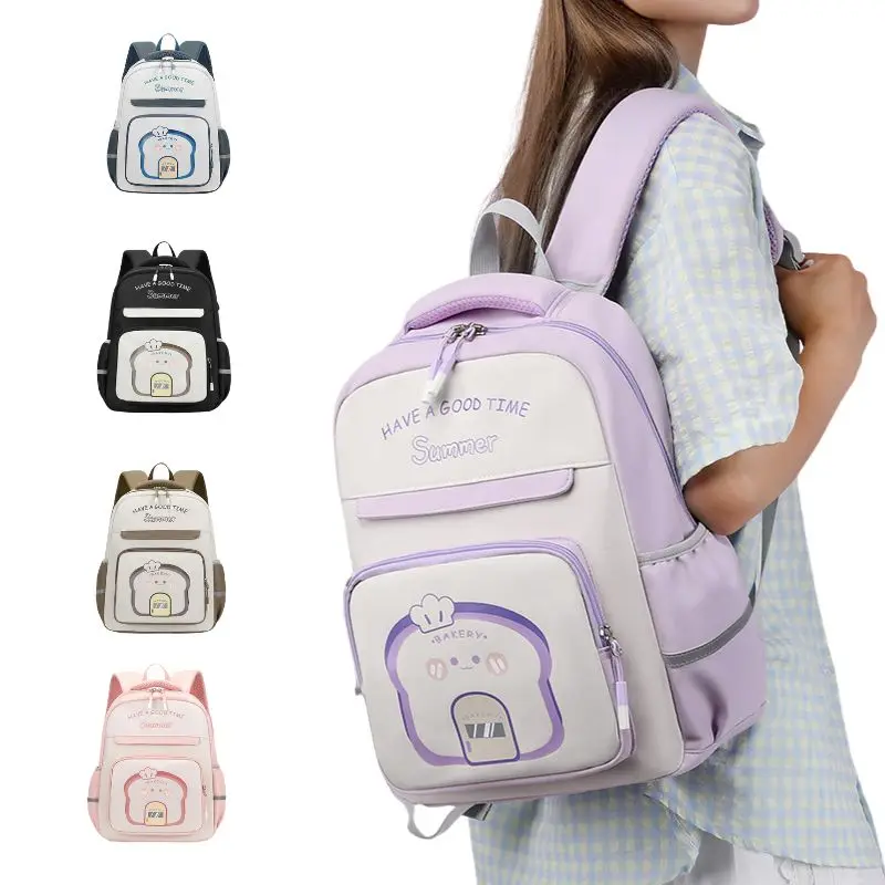 Mochila escolar impermeável leve estilo Harajuku saco para adolescentes, saco para laptop de viagem, por atacado, designer