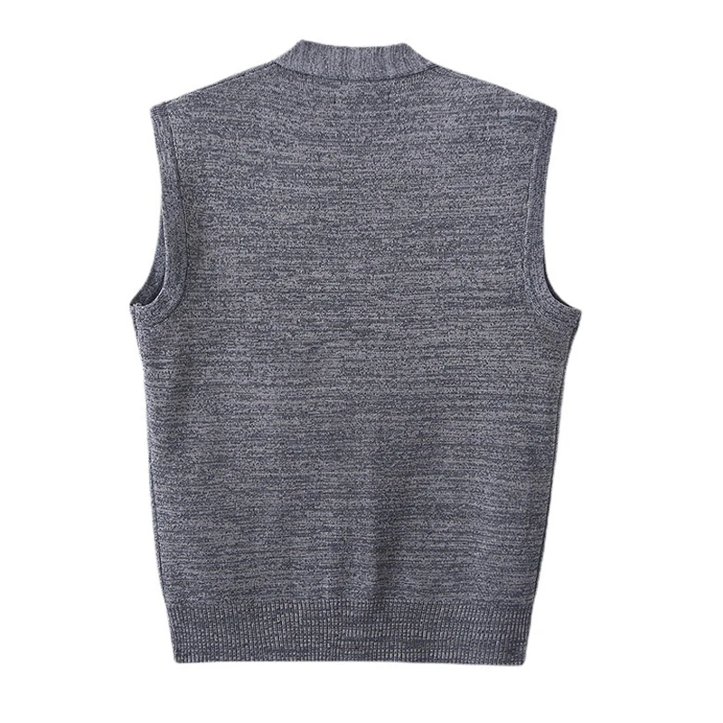 Outono inverno masculino de malha coletes quentes dos homens retro botão com decote em v jumper coletes de malha masculino camisola colete jaquetas roupas
