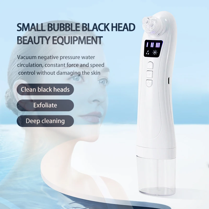 

Blackhead Remover Pore Vacuum Face Cleaner Electric Pimple Black Head Removal USB Rechargeable Water Cycle Facial Cleaning Tools