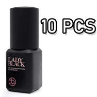 10 botellas de pegamento negro Original para extensión de pestañas con bolsa Original de baja irritación 5ml herramienta de maquillaje de pegamento para pestañas postizas de Corea