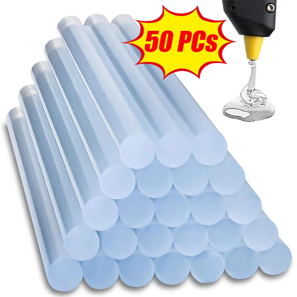 10/50 pçs transparente forte adesivo quente melt cola varas para pistola de cola elétrica artesanato cola vara motocicleta kits de reparo do carro ferramenta