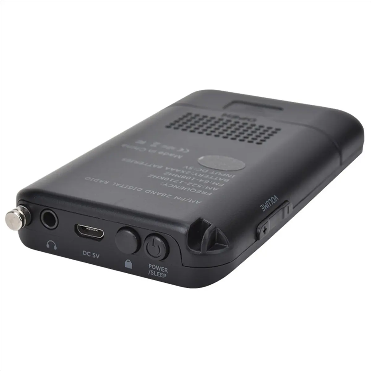 A06R Mini Portable Digital FM Receiver, FM/AM Dual Band Conference Radio with Headphones and Lanyard
