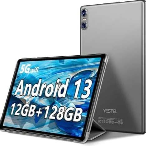 Original Android 13 Tablet 10 inch Tablet 12GB(6GB+6GB Extended)+256GB 6000 mAh Touch Split Screen 5G WiFi GPS Bluetooth