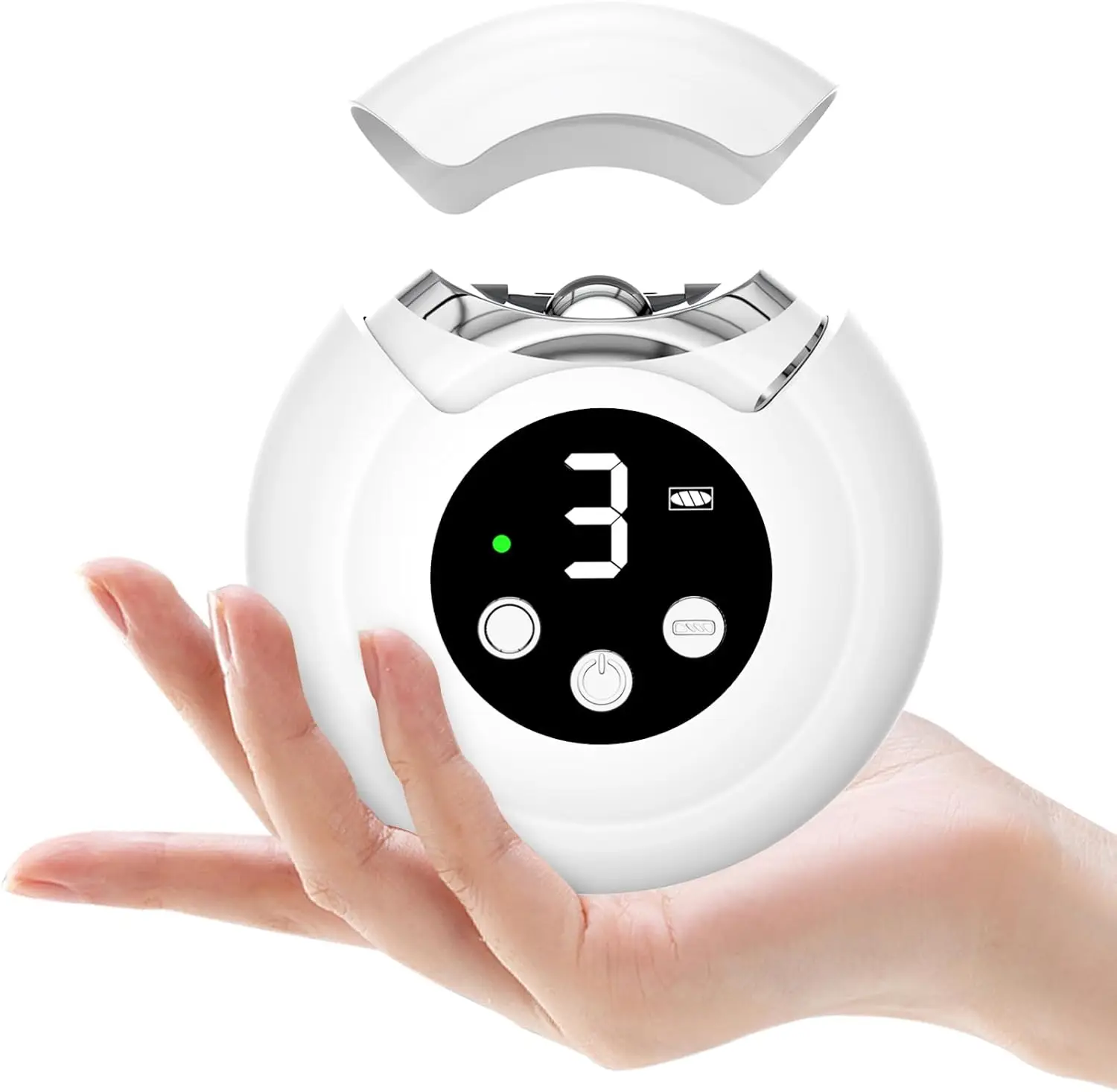 

Automatic Nail Clippers for Seniors, 3-in-1 Electric Nail Clipper & Trimmer with LED Light Rechargeable Battery Fingernail Clipp