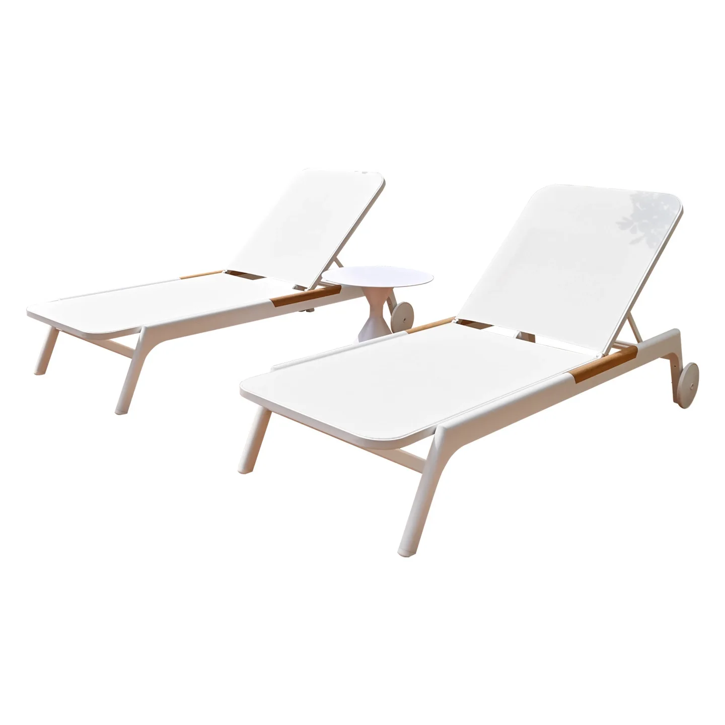 Outdoor Pool Chairs Villa Courtyard Hotel Outdoor Leisure Solid Wood Bed Bed and Breakfast Seaside Antiseptic Wood Beach Chair