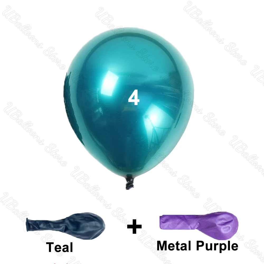 5/10/12/18 Zoll dunkle blaugrüne Luftballons, blaugrün, einlagig, doppelt gefüllter Chrom-blaugrüne Ballon für Geburtstags-Safari-Party-Dekoration – Detail 11