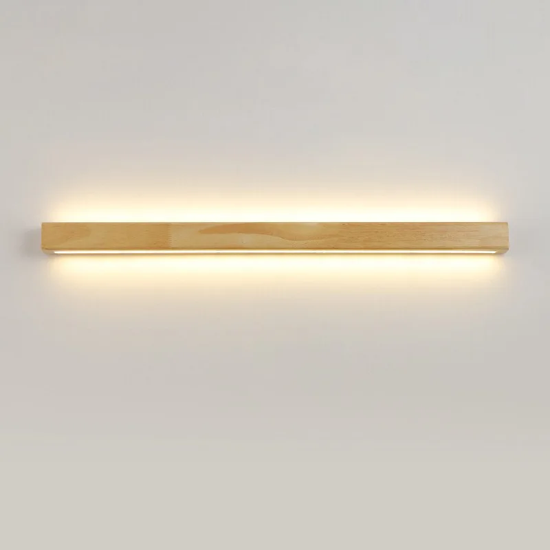 Imagem -03 - Lâmpada de Parede Led Nordic Wood Atmosfera Escurecendo Luminárias Cabeceira Escadas Salão Corredor 60 cm 80 cm 100cm Dropshipping