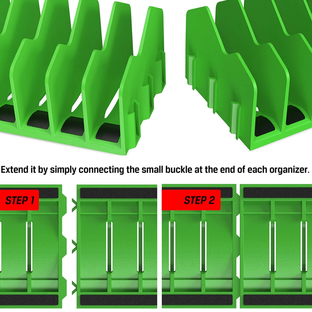 10Slot Pliers Organizer Rack Wrench Organizer Non-Slip Keep Pliers Organized in Tool Drawer Toolbox Widget Tool Storage Shelf