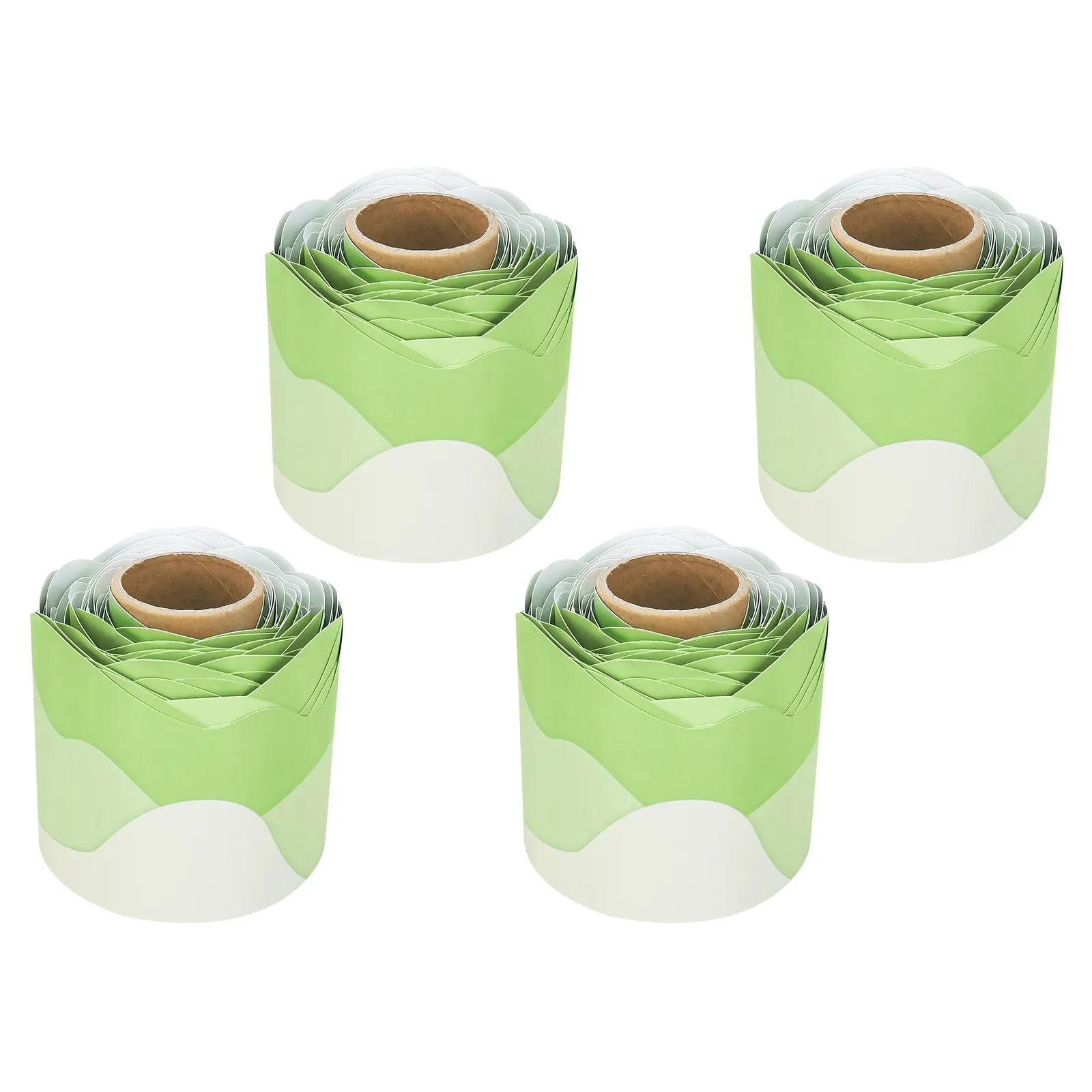 4 Rolls Green Classroom Bulletin Board Border Self Adhesive Chalkboard Decals Reusable Tape for School Notice Board Decoration