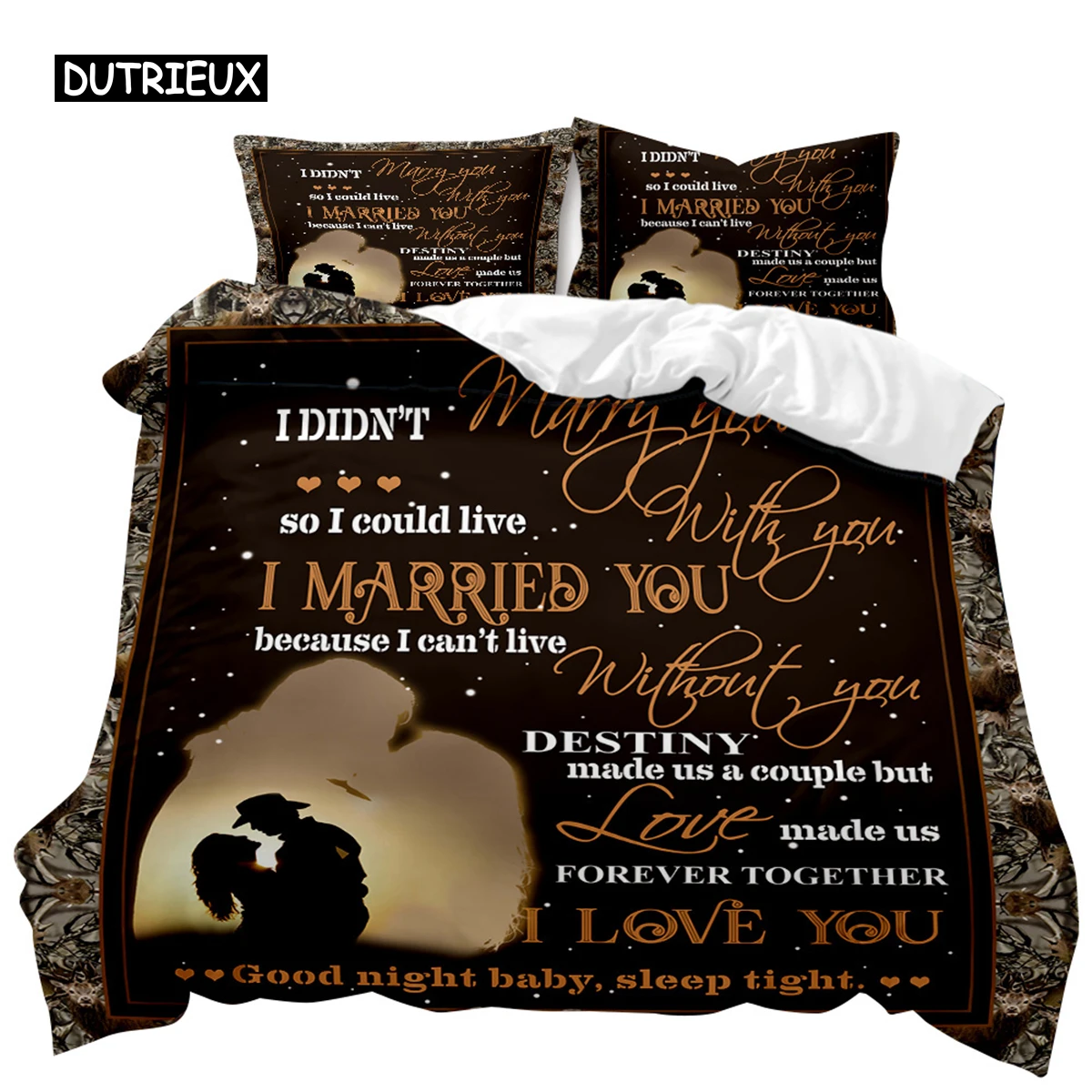 

Letter Duvet Cover Set Love Vows Letter To Lover Letter Twin Bedding Set Couple Gift Lover Queen King Size Polyester Quilt Cover