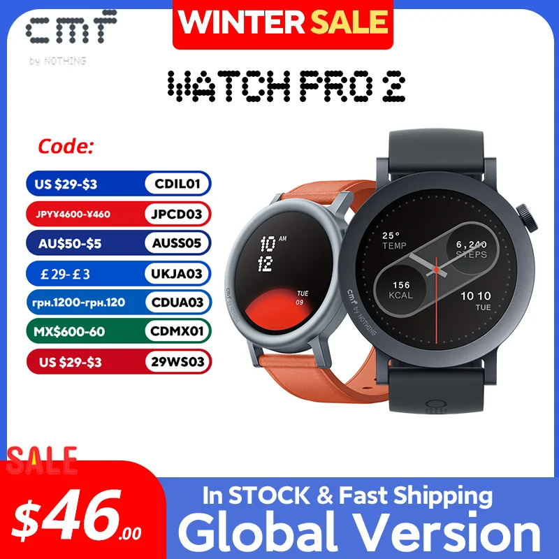 Global Version CMF by Nothing Watch Pro 2 1.32