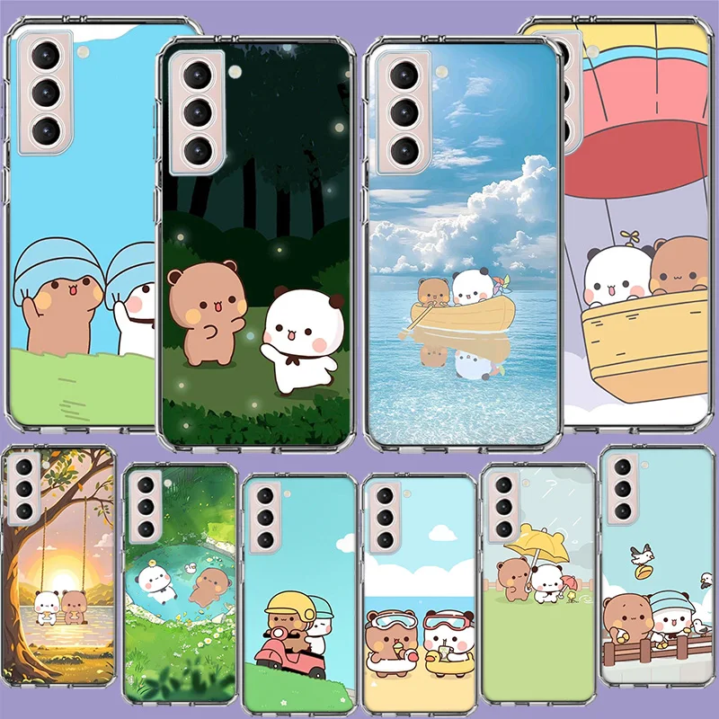Cute BuBu DuDu Phone Case For Samsung Galaxy S25 Edge S24 S23 FE S21 S20 S10 Plus S22 S26 Ultra Cover Clear Cases TPU Capa Shell