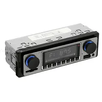 Bluetooth Car Radio Vintage Dual Knob MP3 Player FM Tuner Stereo USB AUX Classic Car Retro Audio Receiver Speaker Accessories