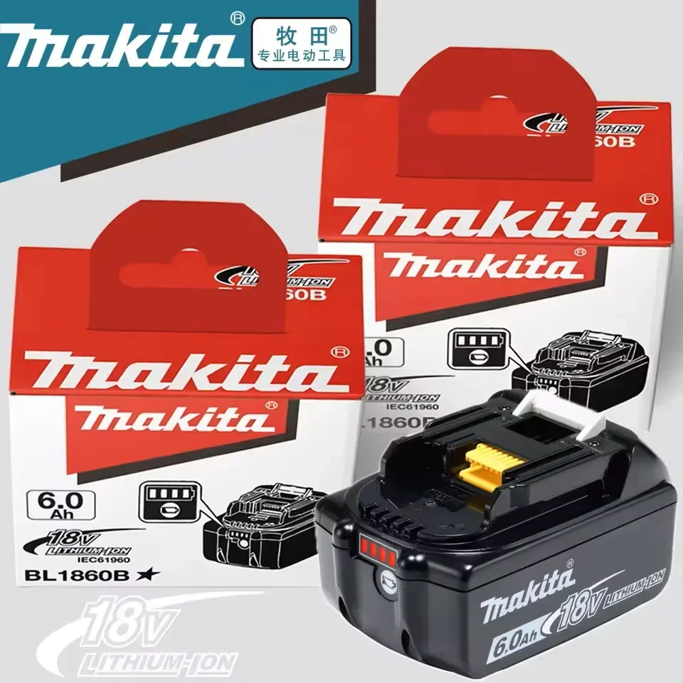 

100% Genuine 18V Makita 6000mAh For Makita Battery BL1840 BL1830B BL1850B BL1850 BL1860 BL1815 Replacement Lithium Battery