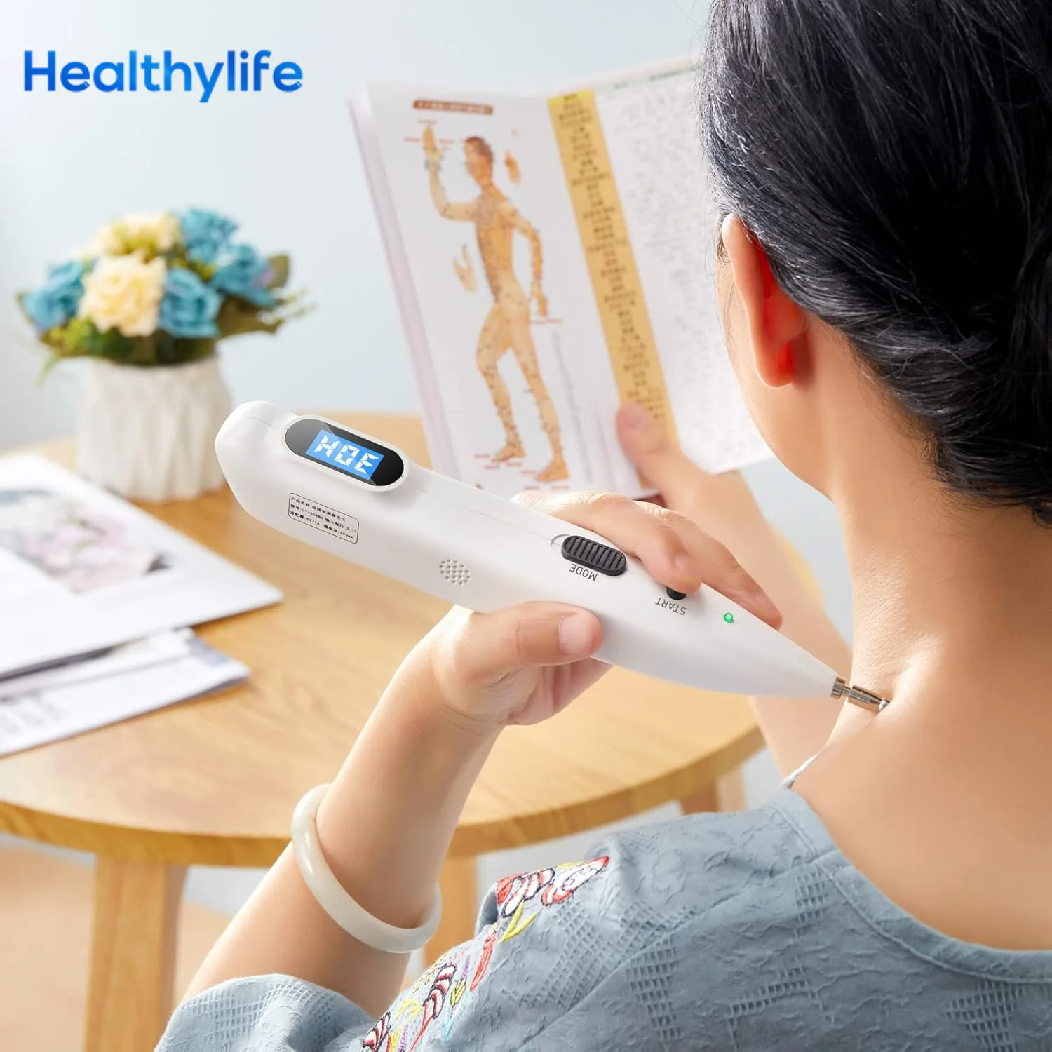 Electronic Acupuncture Pen TENS Point Detector With Digital Display Laser Therapy Heal Massage Acupoint Muscle Stimulator Device