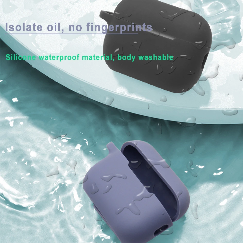 Силиконовый чехол для наушников Airpods Pro 2, защитный чехол для наушников с крючком