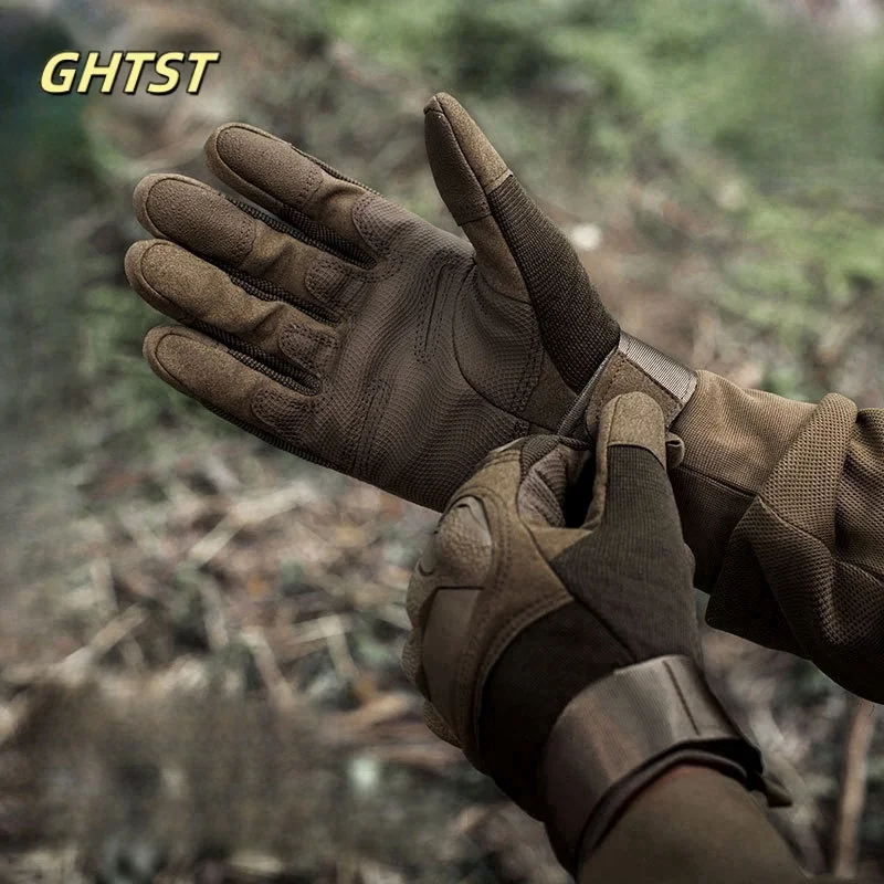 Guantes tácticos de dedo completo pantalla táctil combate tiro caza deporte al aire libre Airsoft Paintabll conducción trabajo mitones hombres mujeres