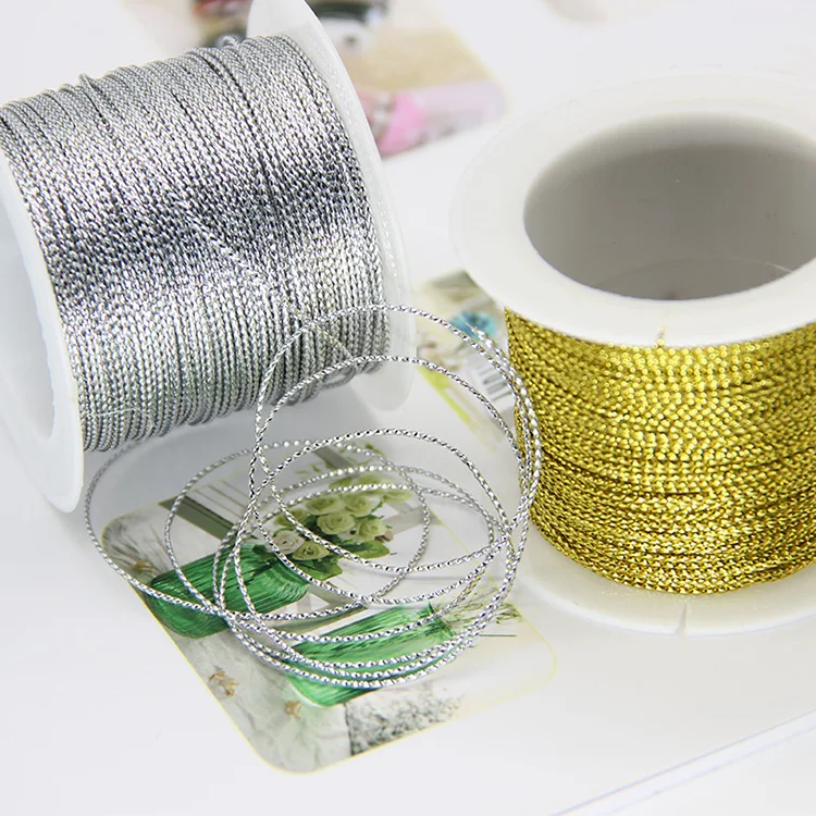 Colorful Rope Cord Crystal String Jewelry Making Beading Bracelet Wire Fishing Thread Metallic Ribbon Tinsel Craft Gift Wrapping