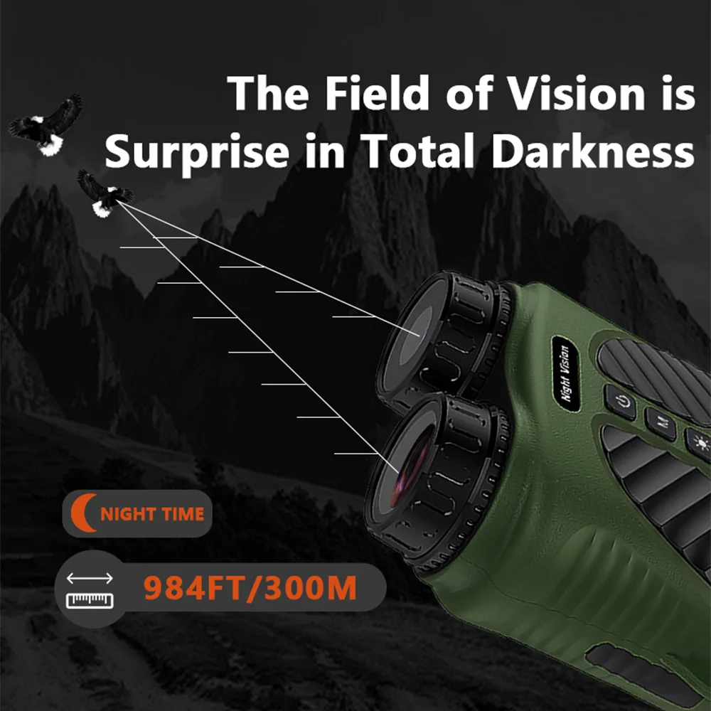 DT39 2,5K Infrarot-Digita-Nachtsicht-Fernglas-Teleskop mit 4-fach optischem 8-fachem Zoom, 300 m Entfernung bei Nacht für Jagdcamping – Detail 6