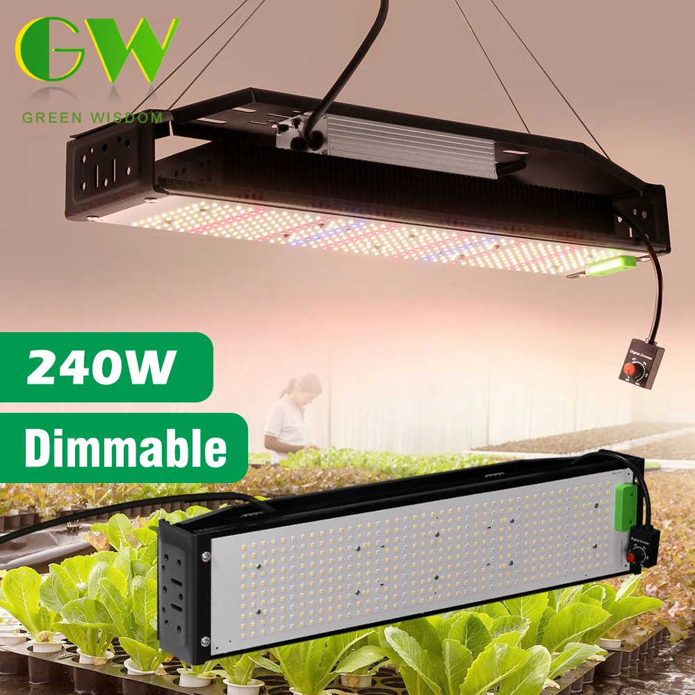 Full Spectrum LED Grow Light LM281B Chips Dimmable Lamp Super Bright AC85-265V 50W 240W for Veg Flower Plants Indoor Growing