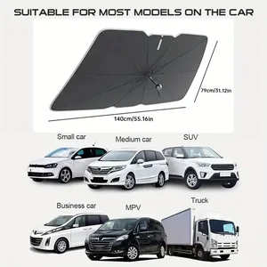 Aktualisiertes V-design-Automobilwindverteidiger, Auto-Sonnenschirm, innovative, teleskopische, thermische Isolierung Visor, Schattenprot 6 Hauptverkauf Sol - №3