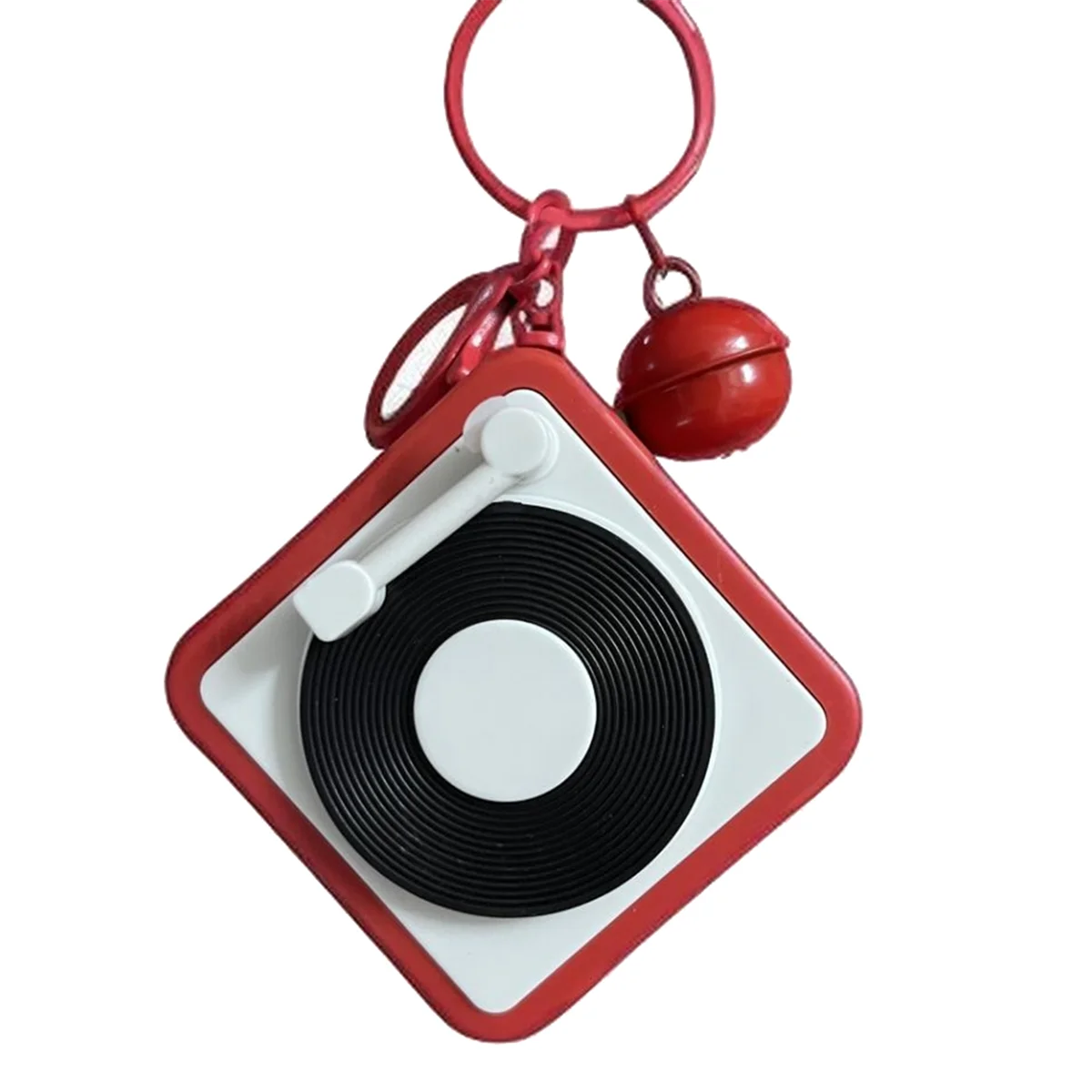 

ONCE Mini Retro Tape Recorder Keychain Portable Keychain Retro Tape Recorder Couple'S Gift Keychain Mini Recordable Red