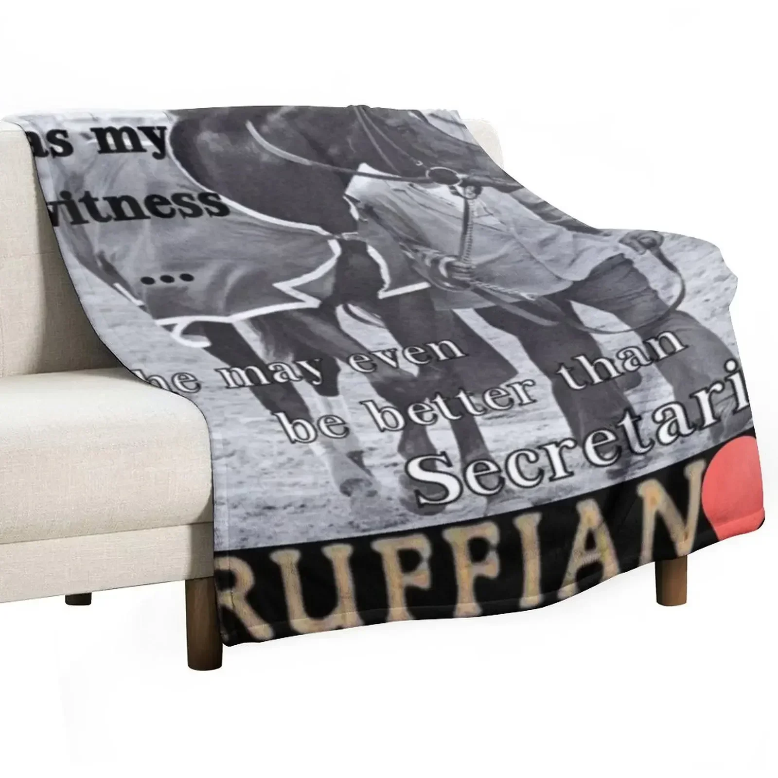 

Ruffian Horse Throw Blanket Designers Quilt Travel Blankets