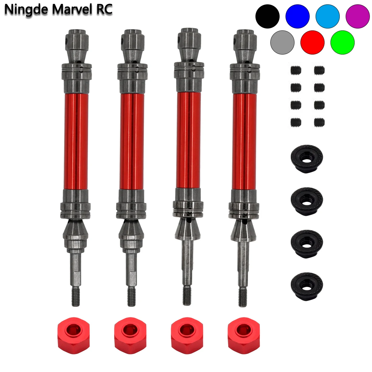 1 Set RC Car Metal CVD Front and Rear Drive Shafts for 1/10 Traxxas Slash Rustler Stampede Hoss VXL 4X4 Upgrade Parts