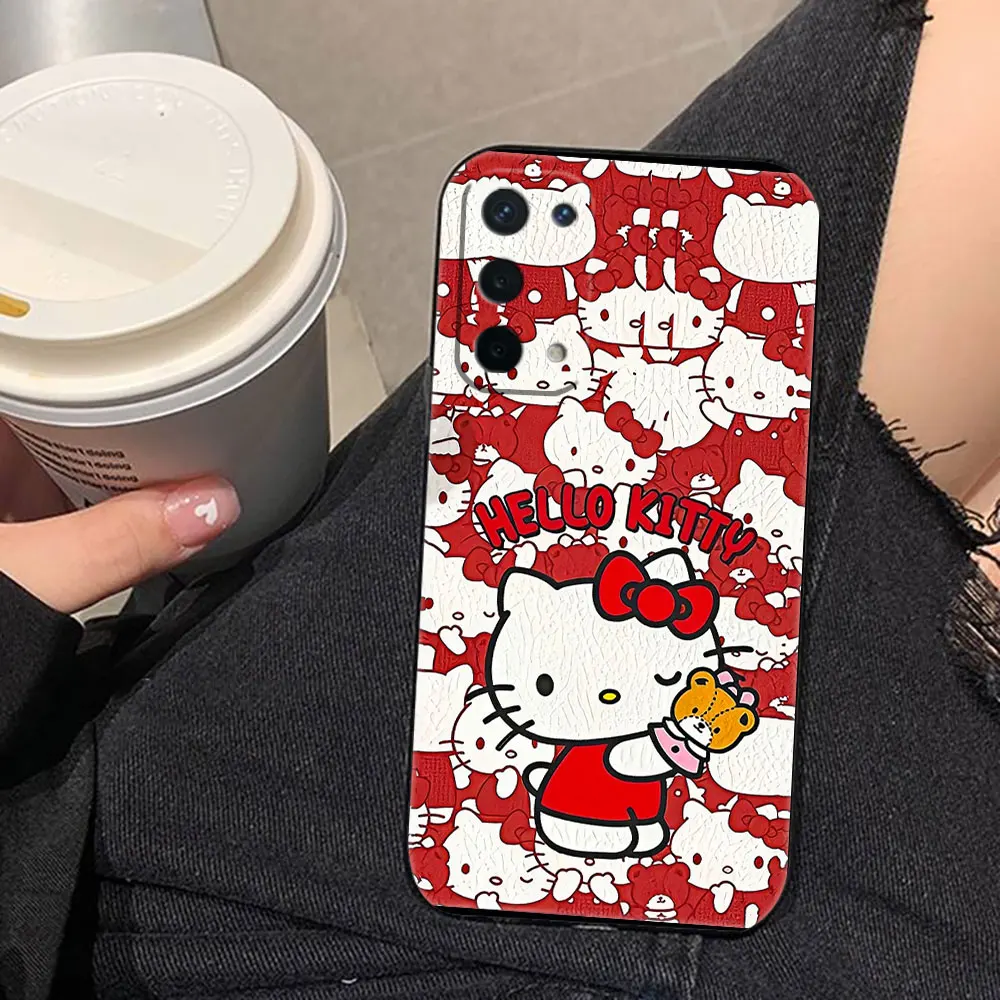 Cartoon Hello K-Kitty Cat Cover Phone Case For OPPO Realme 13 12 11 10 9 9i 8 8i 7 7i 6 5 3 Pro Plus TPU Case Funda Coque Shell