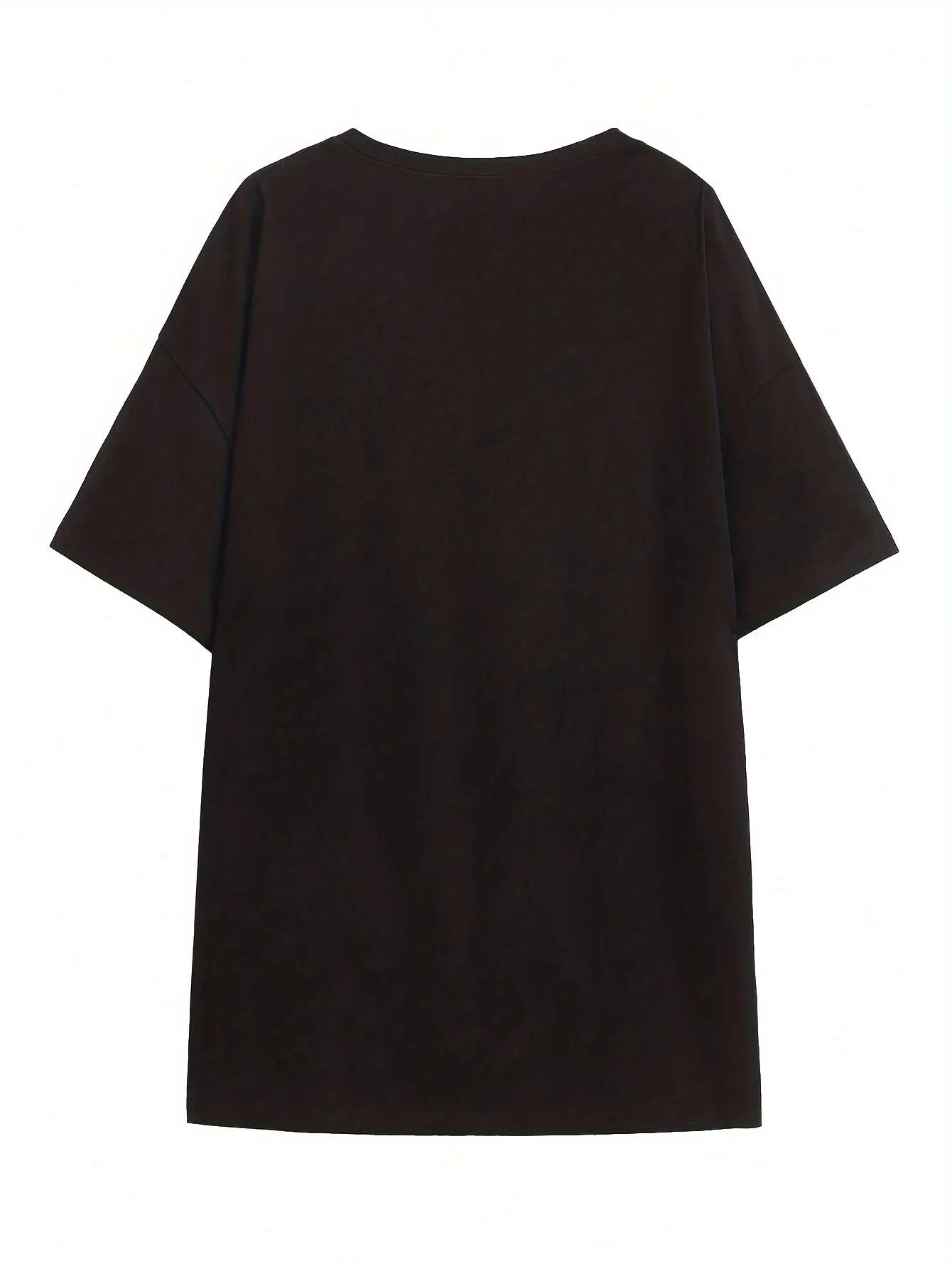 Plus Size Casual Crew Neck T-Shirt with Cherry Graphic Print-100% Polyester Knit Fabric with Medium Stretch