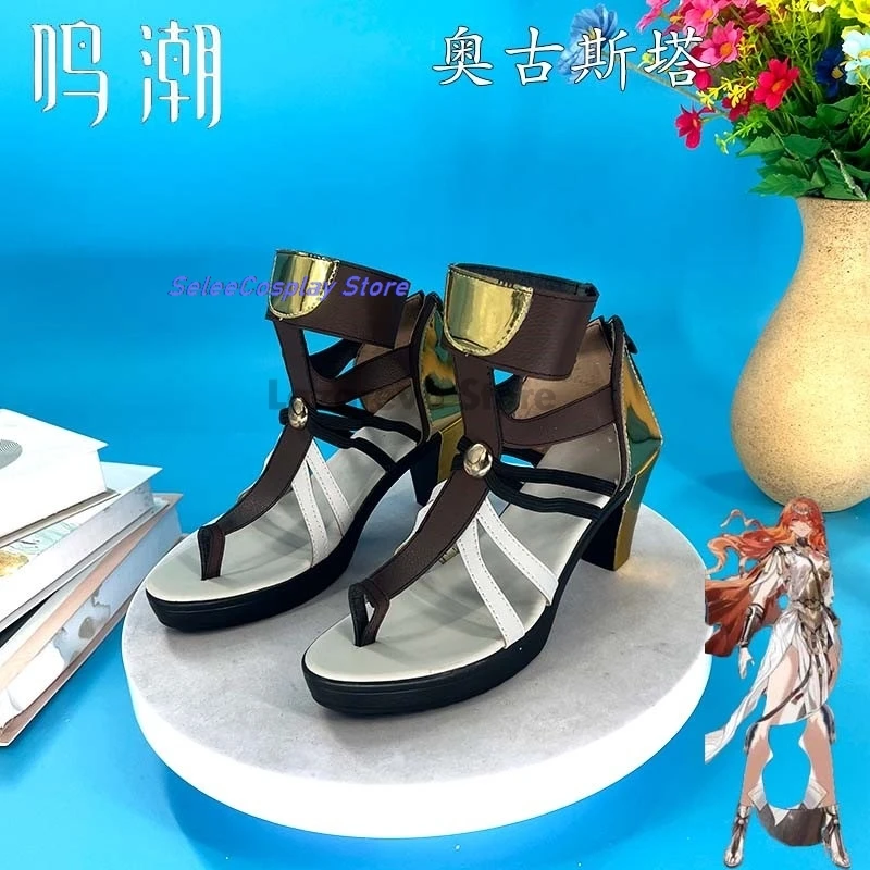 

Selee Косплей Магазин Wuthering Waves Augusta Обувь для косплея Лолита Аниме Конвенция Игровой персонаж Женские сапоги Вечеринка Хэллоуин A