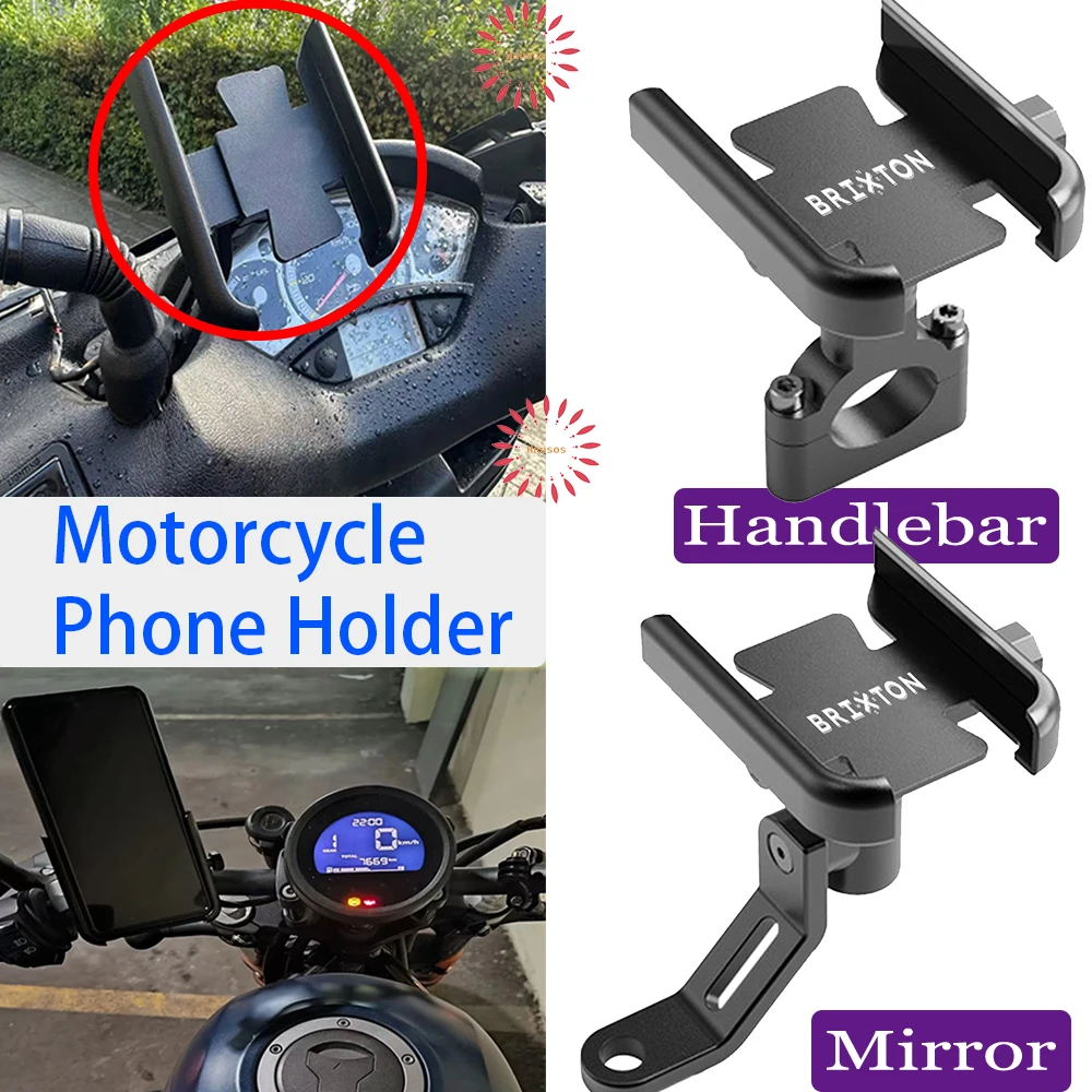 

For BRIXTON Cromwell 1200 125 250 Crossfire 500 Felsberg 125 Motorcycle Mobile Phone Holder GPS Stand Bracket Accessories