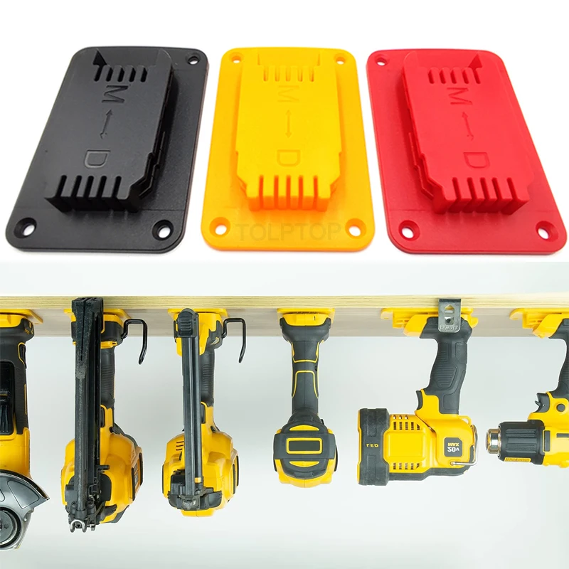 For Dewalt/Milwaukee 14.4/18V/20V Battery Tools Machine Holder Tool Storage Rack Wall Mount Tool Bracket Fixe Device Tool Holder